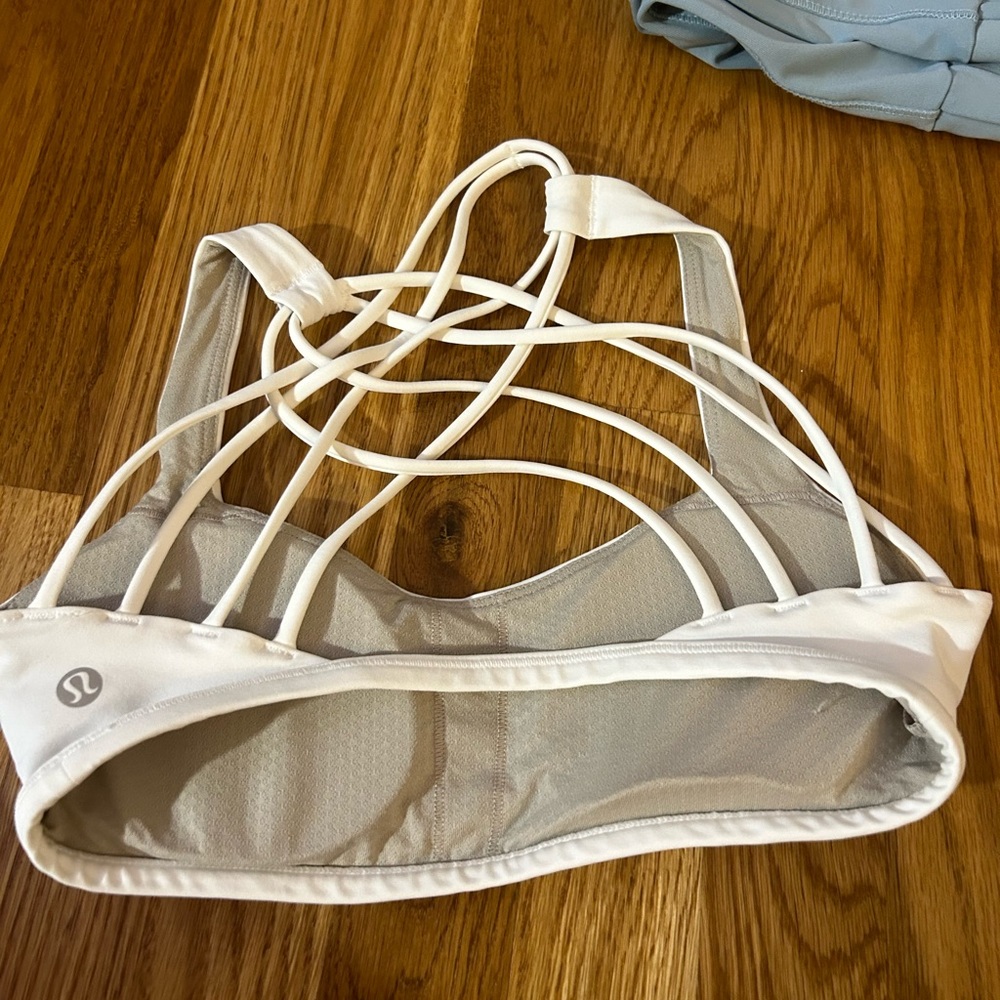 White Lululemon sports bra